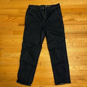 Old Navy High-Waisted Straight Leg Jeans (Dark Wash)